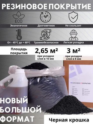 Набор мягкий асфальт (черный) 3м2